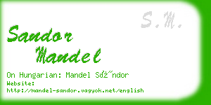 sandor mandel business card